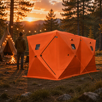 Tente de pêche imperméable et coupe-vent, abri de glace Portable, pour 2 ou 3 personnes, adaptée à la carpe, idéale en hiver