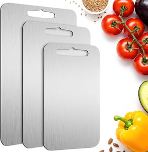 Tabla de Cortar de Acero Inoxidable de Alta Calidad, Hecha a Medida, Portátil, Económica, Apta para Lavavajillas y Ecológica - Product Image 1