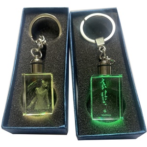 Personalisierter Kristall-Karten-Schlüsselanhänger mit LED-Licht Farbwechsel-Funktion Niedliches Geschenkset für Malediven-Reisen - Product Image 1