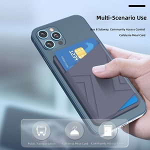 Porte-cartes en silicone avec dos adhésif et fixation magnétique – Organisateur de style portefeuille pour utilisation au lit – Cartes bancaires/de crédit/de transport - Product Image 5