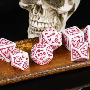 Pour le jeu de <span class=keywords><strong>dés</strong></span> 1 pièce du MDN sur le thème d'Halloween blanc <span class=keywords><strong>dés</strong></span> polyédriques en acrylique pour les jeux de rôle emballage de Logo <span class=keywords><strong>personnalisable</strong></span> - Product Image 1