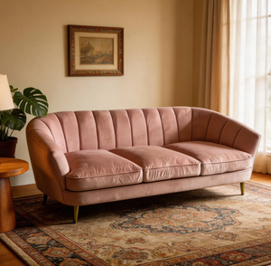 Sofá de Diseño Moderno y Minimalista en Terciopelo Verde Esmeralda, <span class=keywords><strong>Grande</strong></span>, Curvo y Largo, para Hogar, Parque, Villa, Bodas y Uso en Exteriores - Product Image 1