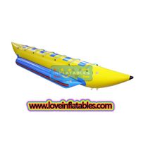 Équipement de jeu d'eau gonflable de vente directe d'usine, bateau de banane gonflable bon marché de poisson de mouche