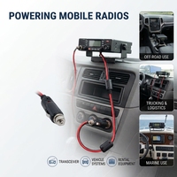 Câble d'alimentation CC pour radio CB de camion OEM, 2 fils, 3 broches, 12V, avec prise allume-cigare, 1m, 2m, 3m, rouge et noir