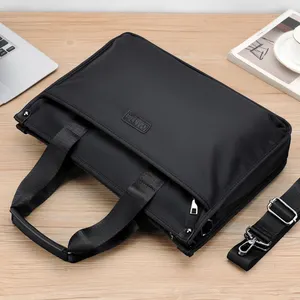 New Arrival Man's Bag Canvas Notebook Computer Unique Conference Messenger Bag Office Business Laptop Mens Bags Briefcase