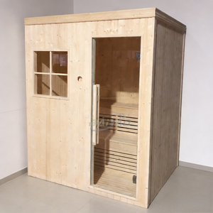 <span class=keywords><strong>ห้อง</strong></span>ซาวน่าอินฟราเรดในร่มสำหรับบ้าน ทำจากไม้เนื้อแข็งธรรมชาติ พร้อมเครื่องทำความร้อนแบบสเปกตรัมเต็มรูปแบบ และประตู<span class=keywords><strong>กระจก</strong></span>นิรภัย - Product Image 2