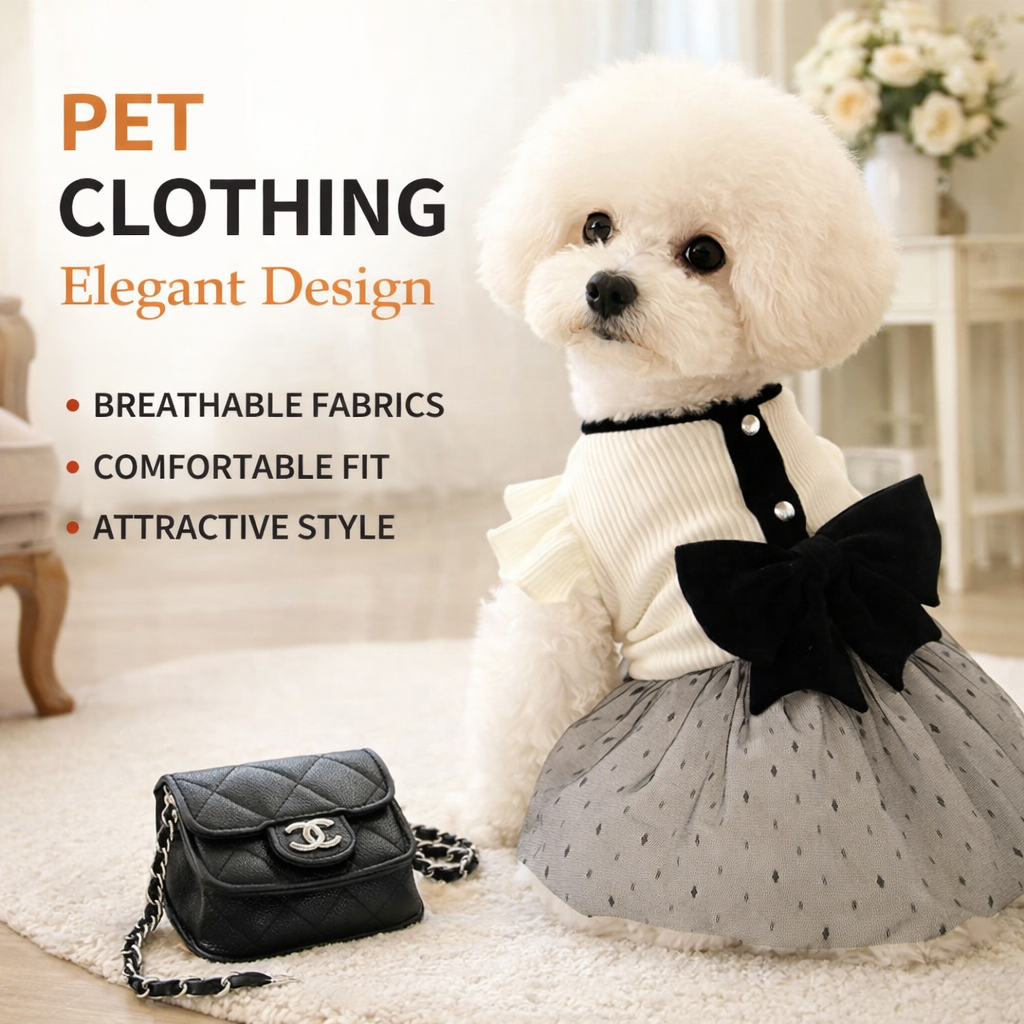 white christmas dresses Bling Black Dog Dress | Wedding | Poshdoglife.com main image 0