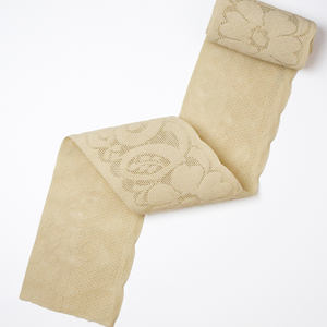 Изготовленный на заказ черный французский кружевной ремешок с силиконовым жаккардовым поясом Нескользящая трикотажная резинка Заводская поставка - Product Image 4