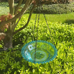 Mangeoire et abreuvoir pour oiseaux détachable d'extérieur - Décoration de jardin suspendue avec crochet pour oiseaux sauvages, plateau à graines imperméable et bassin anti-éclaboussures - Product Image 2