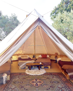 Tente cloche en toile de polyester imperméable ignifuge anti-moisissure 3/4/5/6m Glamping Yurt <span class=keywords><strong>Tipi</strong></span> Bell Canopy Pyramide indienne - Product Image 3
