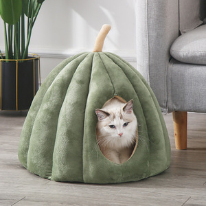 Cama para gatos modelo <span class=keywords><strong>calabaza</strong></span> forma gato <span class=keywords><strong>mate</strong></span> fábrica venta al por mayor venta caliente - Product Image 1