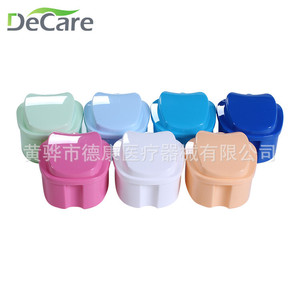 Estuche para Dentadura Postiza DeCare, Forma de Manzana, Material Plástico PP, Caja para Cuidado Dental - Product Image 1