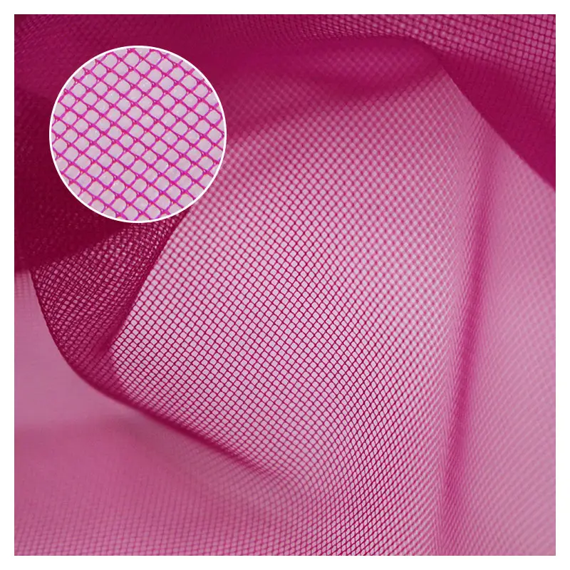 Fabricant 100% Polyester Tissu de tulle de mariée américain Tissu de tulle en filet pour voile Robe de mariée Broderie Tutu