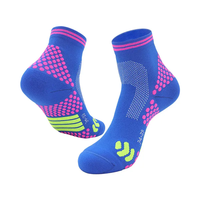 Chaussettes de course à la mode Jacquard rembourré Crew High Cycling Basketball Trail Chaussettes de compression
