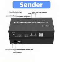 20KM KVM-Glasfaser-Extender 1080P 60Hz über Einzelfaser Extender TX RX über TCP/IP 20KM mit USB