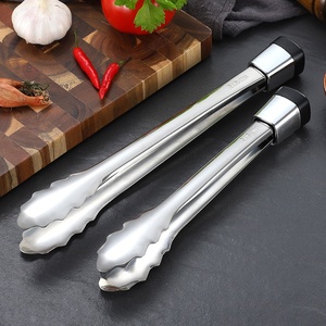 Pinze da <span class=keywords><strong>Cucina</strong></span> Multifunzionali in Acciaio Inox 304 Rinforzato, Antiscivolo e Resistenti alle Alte Temperature, per Bistecche e Barbecue - Product Image 3