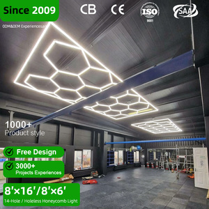 Usine Dengbei Wang Popula 110V Vente directe d'usine Atelier <span class=keywords><strong>automobile</strong></span> Lumière cellulaire hexagonale Plafonnier <span class=keywords><strong>à</strong></span> led pour <span class=keywords><strong>garage</strong></span> - Product Image 1