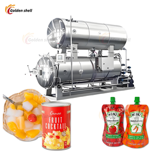 Mesin retor uap industri autoklaf untuk makanan kaleng stoples kaca kaleng pensteril suhu tinggi - Product Image 1