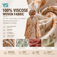 Tissu en rayonne viscose respirant de couleur unie de haute qualité, tissu en rayonne à motifs floraux pour vêtements, fourni directement par l'usine