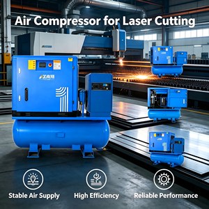 PM VSD Silent All-in-One 7.5-15kW 10-20HP 8-16Bar Portable Industrial Screw for <b>Laser</b> Cutter Choose Our Integ - Product Image 1