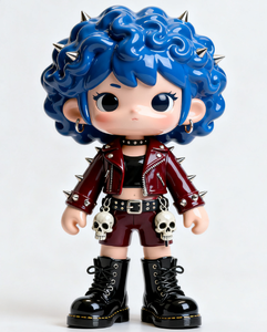 Scultura in Resina Stile Punk Ragazza Ribelle con Mohawk Decorazione Artistica Moderna per Interni per Club Musicali Caffè Negozi - Product Image 4