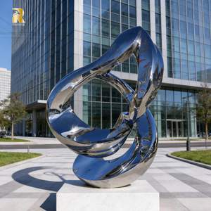 MILY Scultura Astratta Moderna in Acciaio Inossidabile di Grandi Dimensioni per Decorazione Esterna in Vendita - Product Image 6