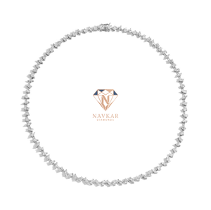 Collar de cadena de tenis de plata de ley con moissanita, el más vendido, joyería de lujo, regalo para él y para ella, disponible para la venta - Product Image 2
