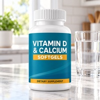 Capsules de vitamine D et de calcium en marque privée OEM, soutien de la densité osseuse et du système immunitaire