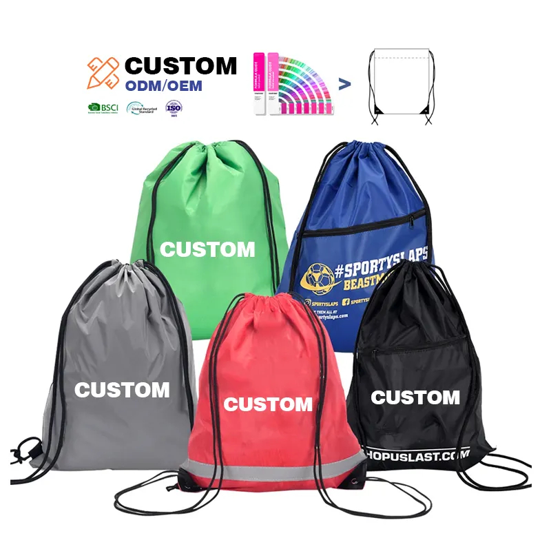 Custom High quality Gift with logo For Soccer Ball Basketball Shoes Yoga sports travel Storage Drawstring bag