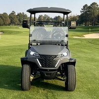 Voitures de golf utilitaires et de bonne qualité, deux places, 48 volts, électriques, avec pare-brise pliable et porte-sac pour le parcours de golf