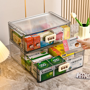 Boîte de rangement transparente pour médicaments, type tiroir, empilable, pour l'organisation des pilules domestiques, petite et grande taille - Product Image 5
