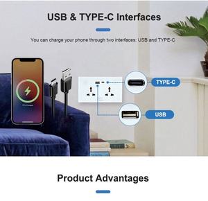 ปลั๊กไฟอัจฉริยะ Tuya Smart Home Wifi พร้อมกระจกนิรภัย ปลั๊กไฟติดผนังอเนกประสงค์ ควบคุมด้วยเสียง Alexa - Product Image 2