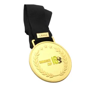 Shenzhen Factory Cheap Price ODM Custom Metal gold medal Souvenir fine Sports Medals With Ribbon