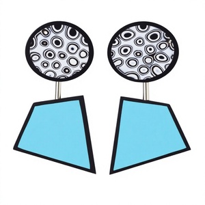 2026 Trendy Fancy Fashion Acrylic Resin Hoop Earrings With Designer Stylish Party Statement Earrings Jewelry Wedding Party Woman - Product Image 2