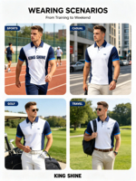 Polo personnalisé avec logo d'équipe, sublimation, imprimé, anti-plis, 100 % coton, uniforme d'entreprise, respirant, pour le sport, le travail et les événements