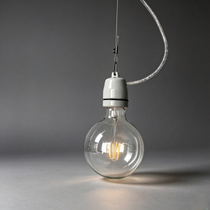 <span class=keywords><strong>Suspension</strong></span> LED Globe en Céramique Nordique, Style Moderne, avec Ampoule en Verre Transparent, Idéale pour Café, Bar, Restaurant - Product Image 1