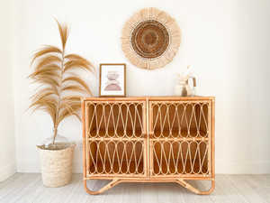 ตู้หวายทำด้วยมือเป็นมิตรกับสิ่งแวดล้อม | เฟอร์นิเจอร์หวายธรรมชาติสไตล์โบฮีเมียนห้องนอนแบบเรียบง่ายทันสมัยอเนกประสงค์ - Product Image 6