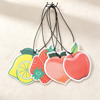 Désodorisant de voiture personnalisé en forme de fruits (citron, fraise, pêche) pour la décoration de voiture