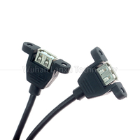 Cable Conector USB Tipo A Hembra a Placa Madre Dupont JST PH SH ZH XH de Doble Panel Personalizado con Blindaje Trenzado