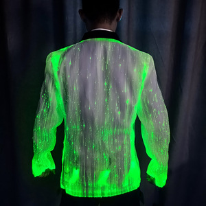 Chaqueta LED Unisex con Estampado Luminoso, Material de Poliéster/Rayón, Talla Personalizada, para Adultos, Actuaciones en Escenario, Fiestas, Clubes - Product Image 3