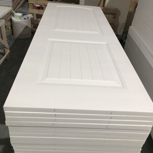 白色底漆实心木制室内卧室门框定制现代隔音木门MDF模压门 - Product Image 5