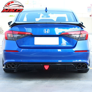 Fits For Civic EX/Touring/SI 22-26 Gloss Black Rear Bumper Lip W/ Quad Exhaust Tips Auto Parts Automotive Accessories - Product Image 5