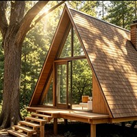 Maison mobile de luxe préfabriquée en forme de A, maison triangulaire à ossature métallique, maison conteneur au design moderne pour villas, complexes hôteliers et hôtels