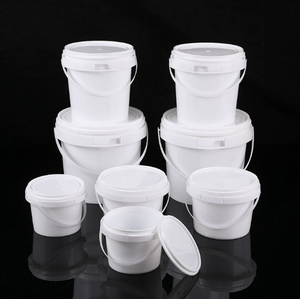 Seau en plastique transparent de qualité alimentaire avec poignée et couvercle hermétique, seau rond multi-usage pour poulet frit, jus de fruits, en-cas - Product Image 3
