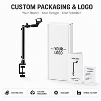 BoXiang 18-Yr BSCI OEM Gaming Mic Boom Arm No-Sag Gear Lock Heavy Duty Aluminum Desk Mount untuk Twitch YouTube Live Streaming