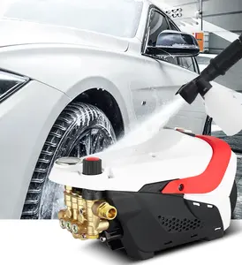 Taşınabilir akülü yüksek basınçlı elektrikli eko araba yıkama fırçası araba yıkama