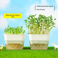 C49 Plateau de germination d'herbe de blé sans BPA Plateau de démarrage de graines réutilisable Plateaux transparents Microgreens avec dôme d'humidité en plastique