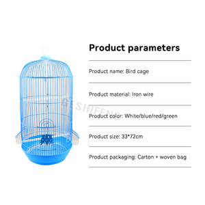 กรงนกโลหะทรงกลมคุณภาพสูงสำหรับนกแก้วและนกคีรีบูน - Product Image 5
