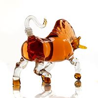 Carafe à whisky en verre XC, sans plomb, en forme de vache, globe, avec bateau en verre antique pour hôtel, restaurant, fête