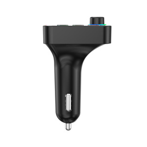 Transmisor FM F4 para coche, retroiluminación colorida, adaptador de Radio FM inalámbrico, soporte manos libres, tarjeta TF, reproductor de MP3, cargador USB PD - Product Image 5